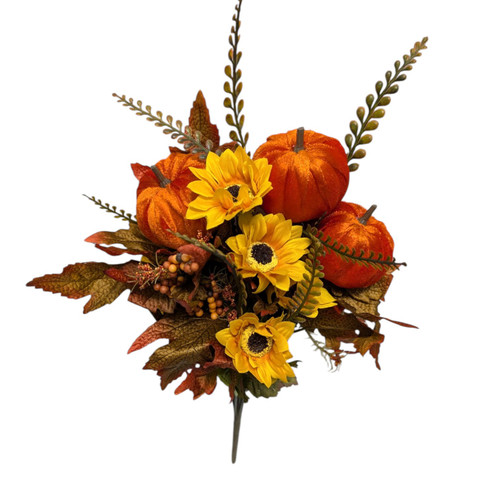 Autumn Pumpkin Maple Sunflower Bush