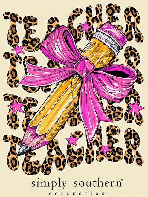 Simply Southern Teacher T-Shirt - Natural Tan