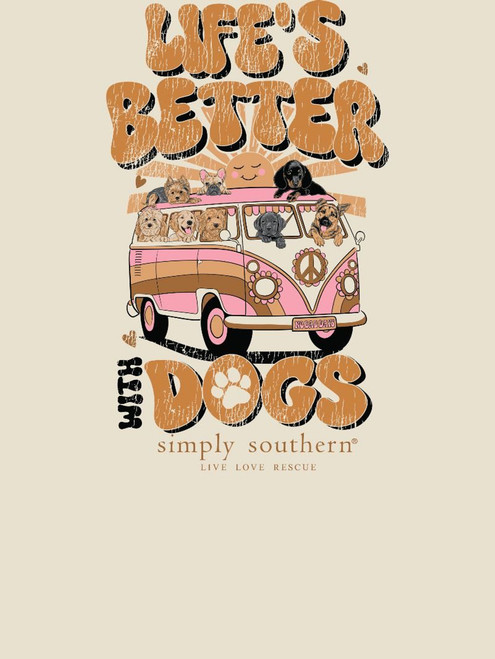 Simply Southern Better With Dogs T-Shirt - Linen Simply Southern Better With Dogs T-Shirt - Linen