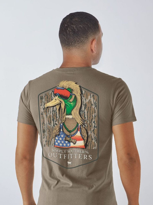 Simply Southern Patriotic Camo Duck T-Shirt - Desert Heather Simply Southern Patriotic Camo Duck T-Shirt - Desert Heather