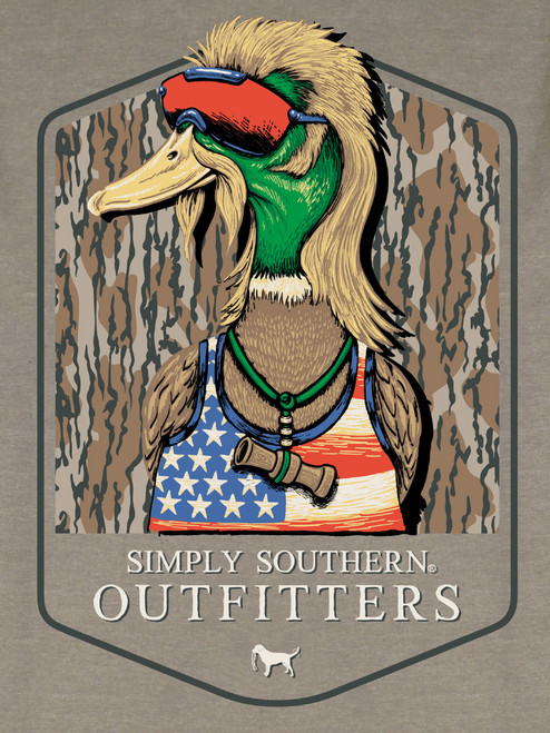 Simply Southern Patriotic Camo Duck T-Shirt - Desert Heather Simply Southern Patriotic Camo Duck T-Shirt - Desert Heather