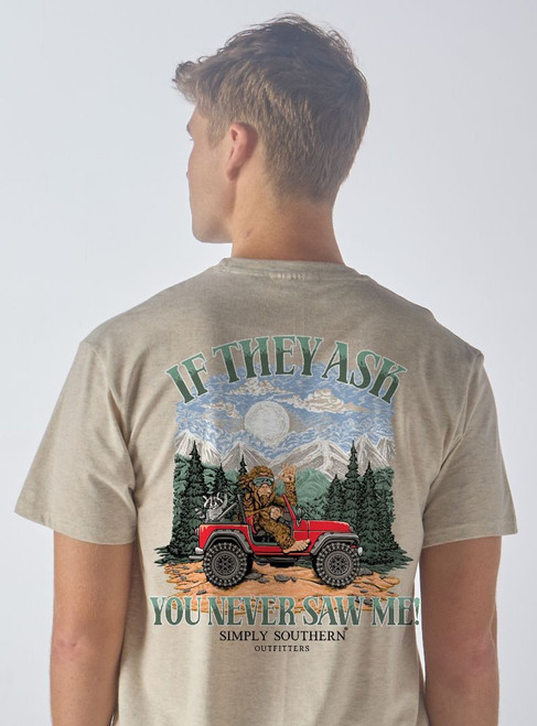 Simply Southern Sasquatch Racoon T-Shirt - Oat Heather Simply Southern Sasquatch Racoon T-Shirt - Oat Heather