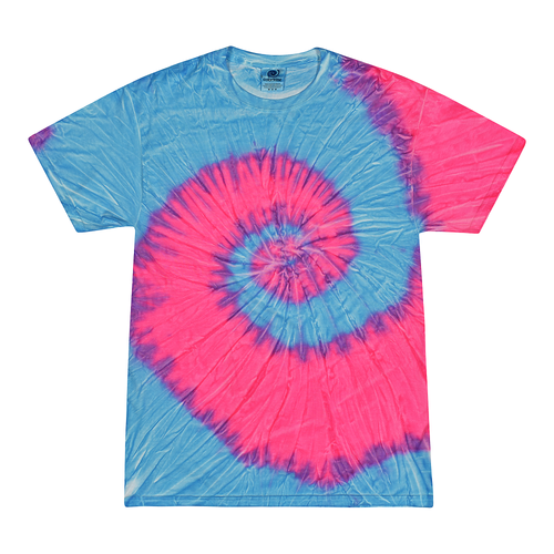 Youth Colortone Tie-Dye T-Shirt - FLO BLUE & PINK