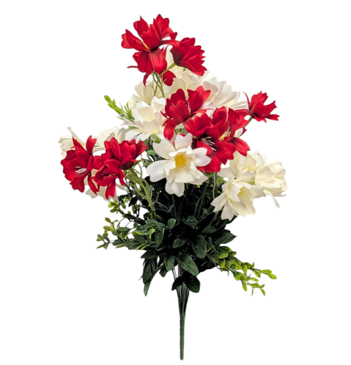 Red & Cream Blossom Bush