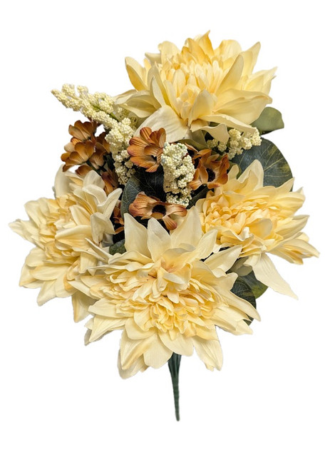Fall Dahlias & Daisies - Beige & Mocha Fall Dahlias & Daisies - Beige & Mocha
