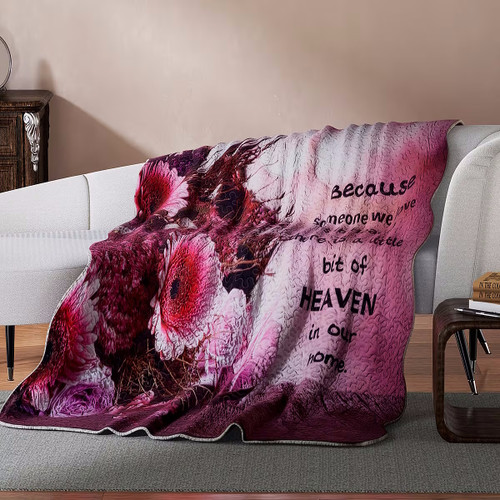 50" x 60" Inspirational Quilted Throw - Floral Heaven