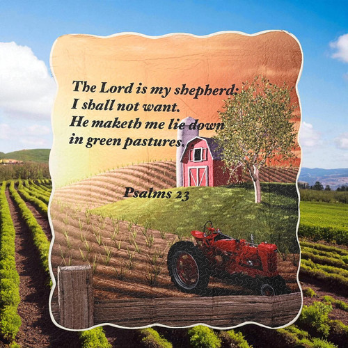 50" x 60" Inspirational Quilted Throw - The Lords Prayer