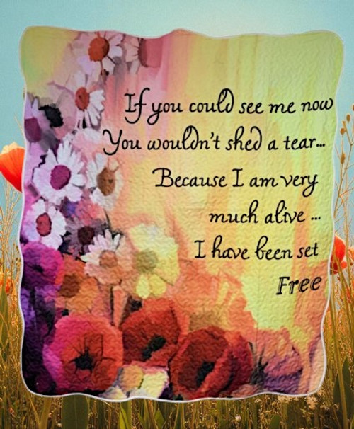 50" x 60" Inspirational Quilted Throw - If You Could See