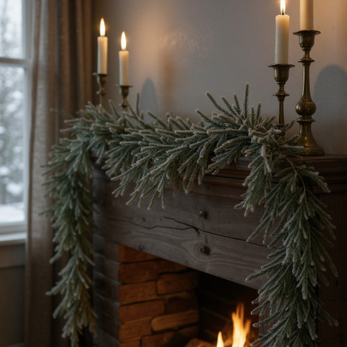 6' Frosted Norfolk Pine Garland 6' Frosted Norfolk Pine Garland