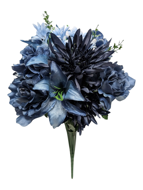 Shades of Blue Mum Hydrangea Lily Rose Bush