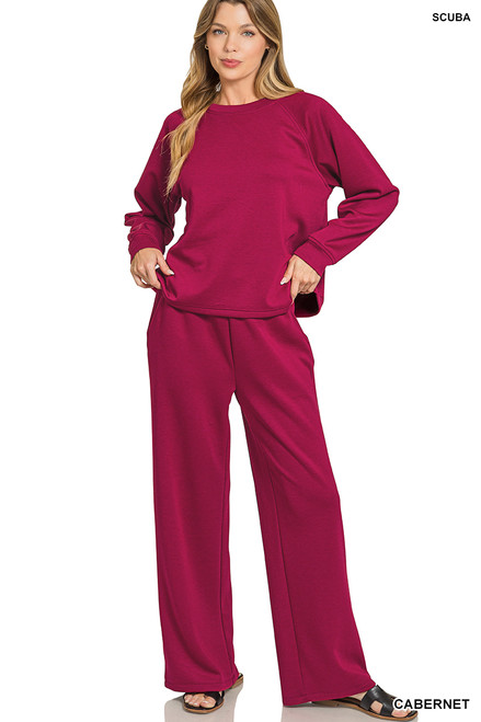 *Softest* Scuba Crewneck Pullover & Wide Leg Pants - Each Piece Sold Separately *Softest* Scuba Crewneck Pullover & Wide Leg Pants - Each Piece Sold Separately