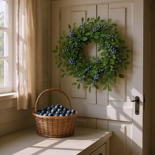 Rustic Farmhouse Blueberry Wreath Rustic Farmhouse Blueberry Wreath