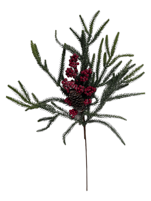 25" Pinecone Berry Spray 25" Pinecone Berry Spray