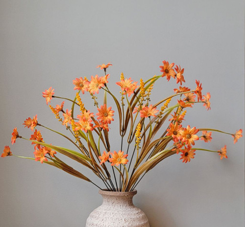 18" Flower & Seeds Mixed Bush - Orange 18" Flower & Seeds Mixed Bush - Orange