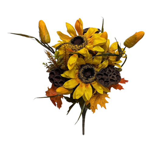 Autumn Sunflower & Lotus Pod Bush