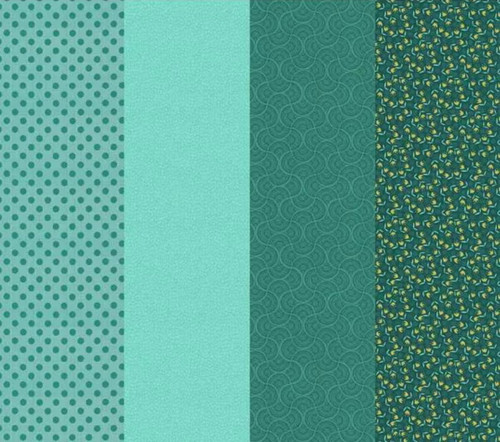 Moda 50 Years Celebration – 4-in-1 Blender Print (Aqua Colorway)
