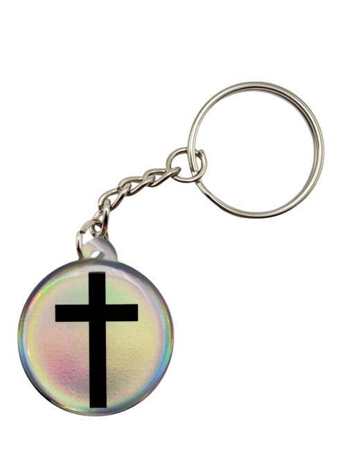 Tap To Pray™ - Prayer Tag Keychains - Crystal Cross