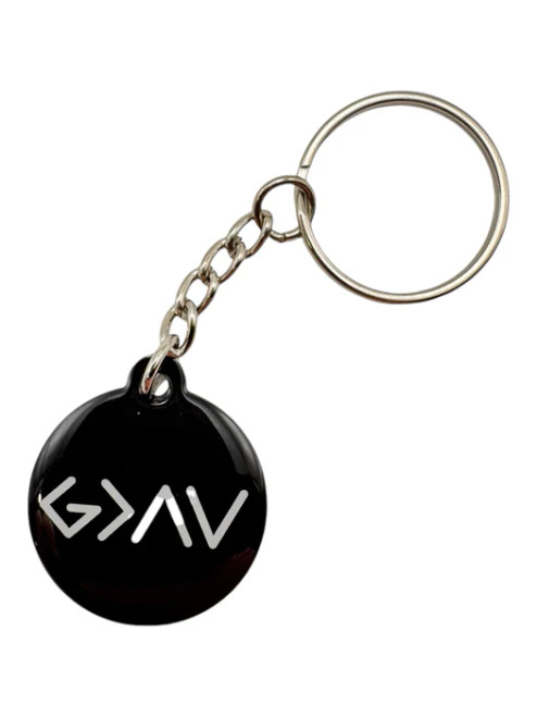 Tap To Pray™ - Prayer Tag Keychains - Black God Is Greater