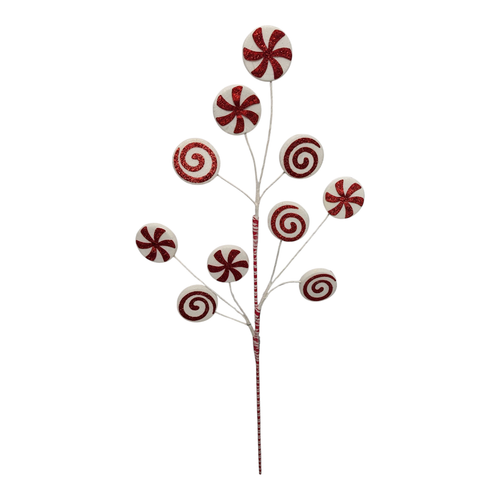 29" Peppermint Swirl Candy Spray 29" Peppermint Swirl Candy Spray