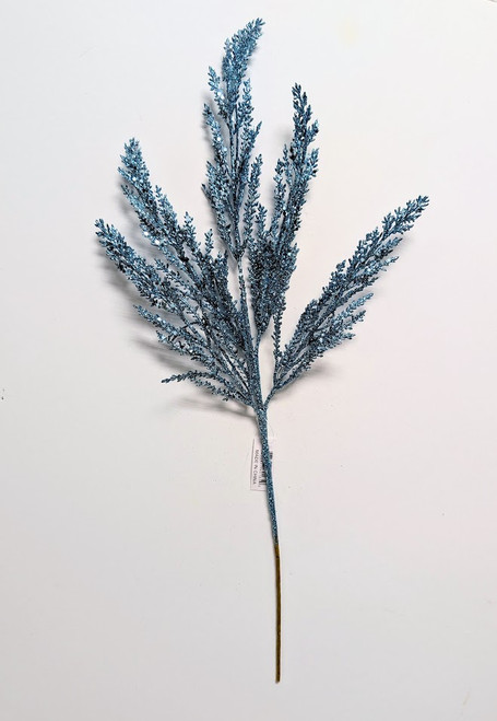 24" Blue Glitter Cedar Spray 24" Blue Glitter Cedar Spray