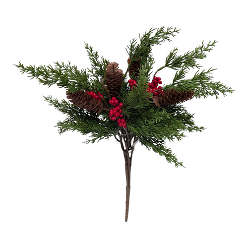 Cedar, Pinecone, and Red Berry Bush Cedar, Pinecone, and Red Berry Bush