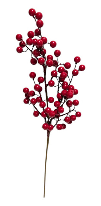 24" Red Berry Spray