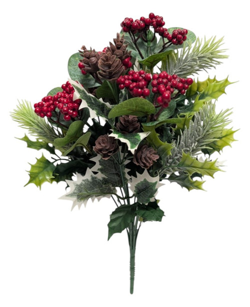 Classic Winter Berry and Pinecone Pick