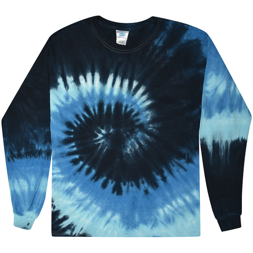 Colortone Tie-Dye Long Sleeve T-Shirt - BLUE OCEAN