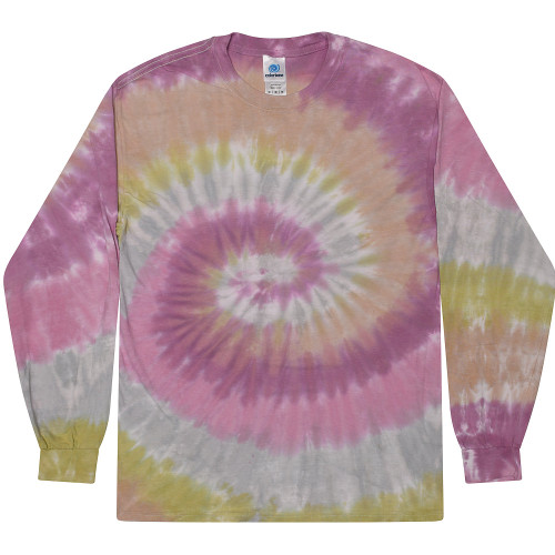 Colortone Tie-Dye Long Sleeve T-Shirt - DESERT ROSE