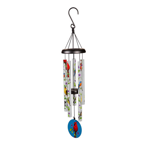 27-Inch Printed Wind Chime: Cardinals - Hand Tuned 27-Inch Printed Wind Chime: Cardinals - Hand Tuned