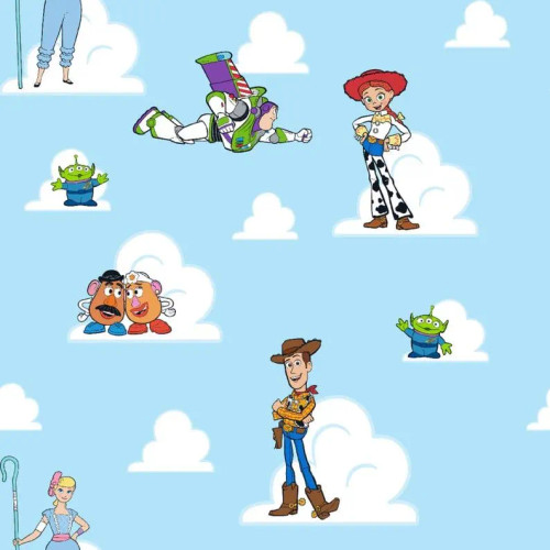 OFFICIALLY LICENSED Toy Story Friends Sketch Fabric
