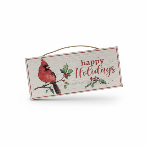 Holiday Greetings Wooden Signs - Happy Holidays