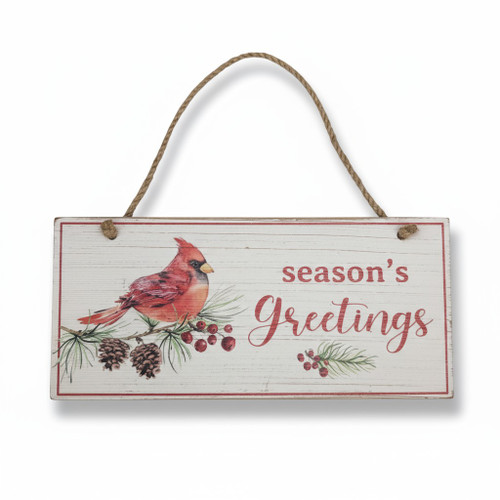 Holiday Greetings Wooden Signs - Seasons Greetings