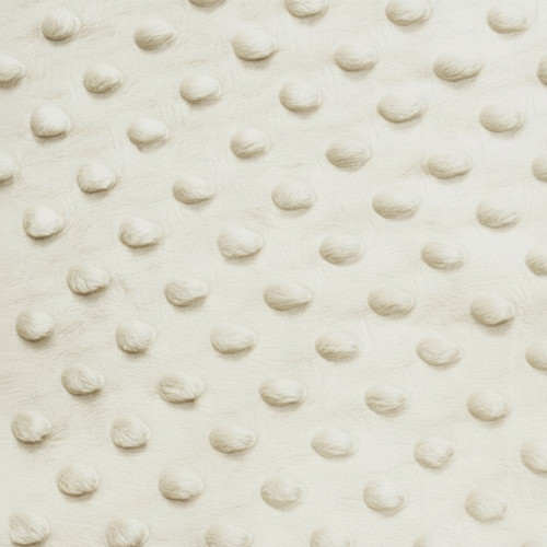 Minky Dot Fabric - 100% Polyester Snuggle Bumps | Super Soft IVORY