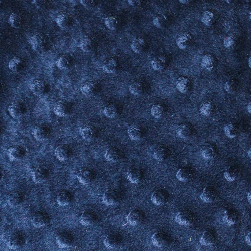 Minky Dot Fabric - 100% Polyester Snuggle Bumps | Super Soft NAVY