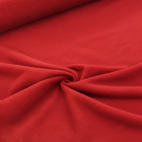 Red Cozy SWEATSHIRT FLEECE Fabric - Poly/Cotton Blend