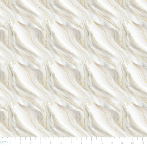 Gilded Waves Metallic Ink-White-21240901L-01 – Camelot Fabrics