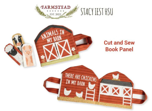 Farmstead Barn Book & Toy Cut & Sew Fabric Panel **Pre-Order ONLY