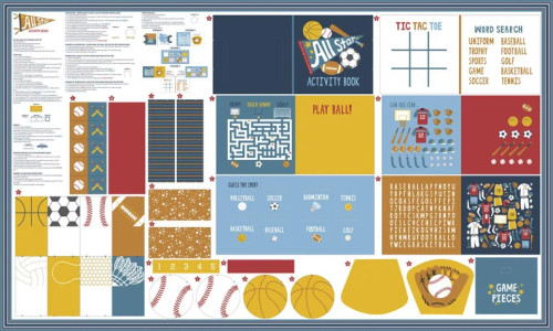 All Star Activity Soft Book Cut & Sew Fabric Panel