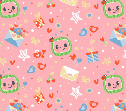 OFFICIALLY LICENSED Cocomelon Share the Love Pink Print