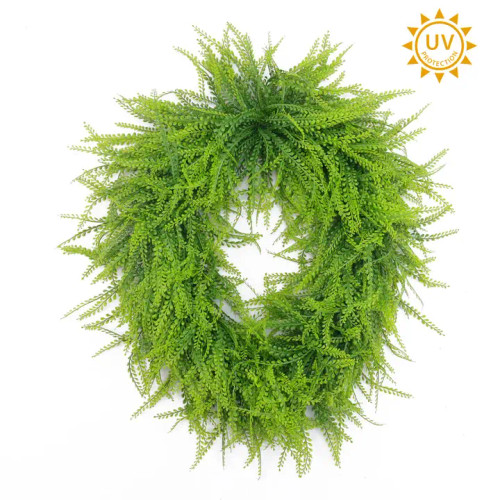 26" X 32" 2-Tone Bead Grass Wreath UV ~ Oval (Indoor / Outdoor Use)