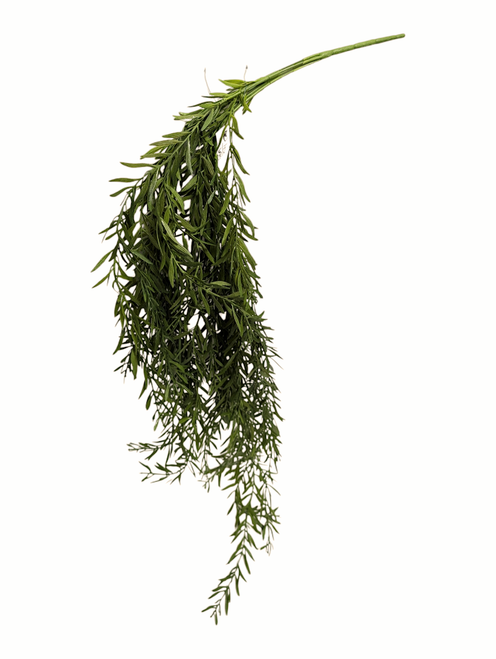 28" Weeping Willow Hanging Bush - Deep Forest Green