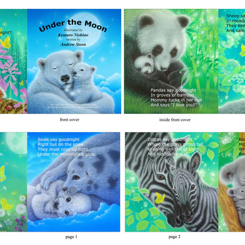 Under the Moon - Soft Book Cut & Sew Fabric Panel