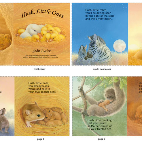 Hush, Little Ones - Soft Book Cut & Sew Fabric Panel