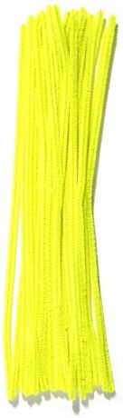 YELLOW Premium 25-Count Chenille Stems - 6mm x 12"