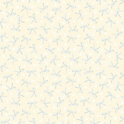 Til The Cows Come Home - Bows & Polka Dots Vanilla Digital Cotton Fabric