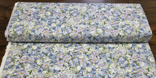 Sweet As Can Bee Watercolor Meadow Packed Floral Fabric by Susan Winget