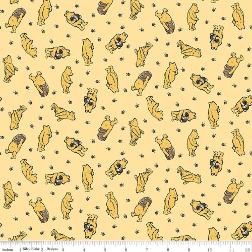 OFFICIALLY LICENSED Winnie the Pooh Sunshine Toss Fabric