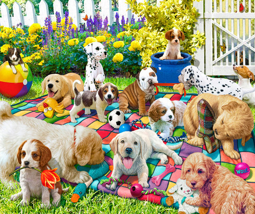 Playful Pups on Parade 1000 Piece Jigsaw Puzzle