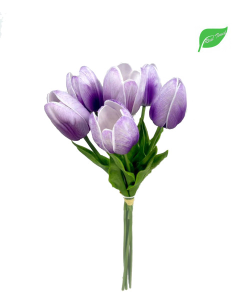 Purple Spring Tulip Bundle (Real Touch)